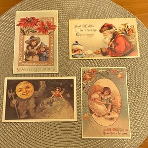 Vintage Christmas Greeting Cards Set